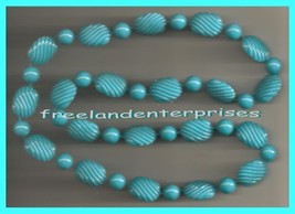 Necklace Color Shapes Necklace ~Turquoise Beads ~ NEW Old Stock Avon Boxed - $12.82