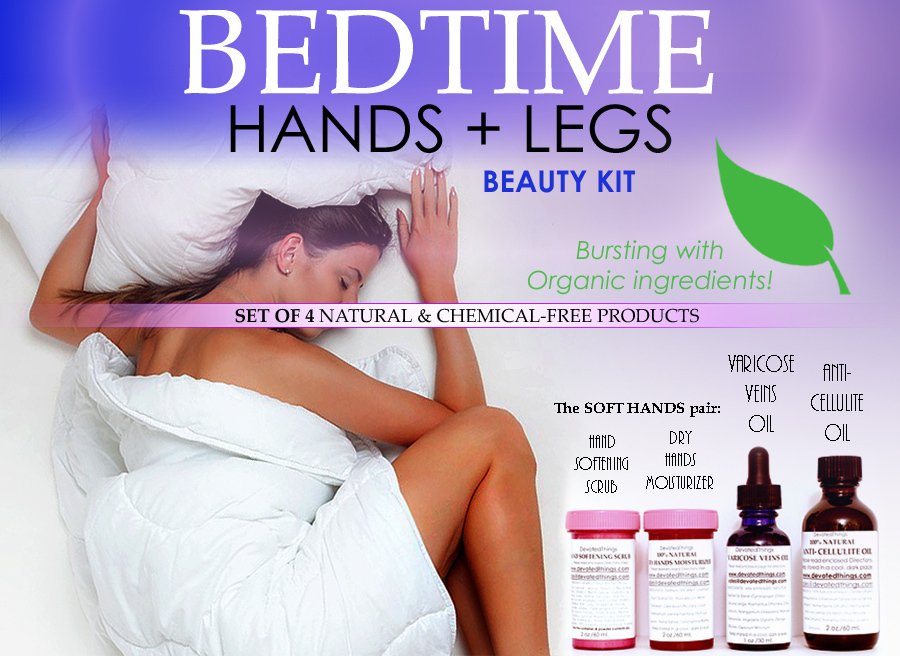 Bedtime Hands and Legs Natural Chemical Free Skin Care Kit For Women Set of 4 - £104.27 GBP