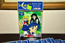 Sailor Moon sticker sheet Super Size stickers 1998 Artbox American vintage - £1.97 GBP