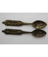 Pair of Antique Jerusalem Bronze Spoon Wall Hanging Large and Heavy Holy... - £50.36 GBP
