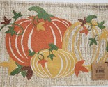 Set of 3 Same Tapestry Placemats, 13&quot;x19&quot;, FALL, ORANGE &amp; YELLOW PUMPKIN... - $16.82