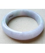 Certified A 100% Natural Lavender Green White Jadeite Jade Bangle 59mm O... - £487.35 GBP