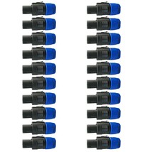 20 Pk Speakon Compatible 4 Pin Conductor Loud-Speaker Cable End Plug Con... - $56.99