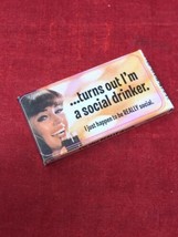 Turns Out I&#39;m a Social Drinker - Blue Q Gum One Pack Novelty Funny - £4.49 GBP