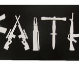 K&#39;s Novelties Faith Guns Rifles Bullet Black/White Decal Sticker - $3.45