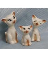 Siamese Cat Vintage Salt Pepper Toothpick Set Figural Kitty Set - $19.72