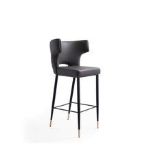Holguin Barstool in Grey, Black and Gold - £305.37 GBP