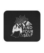 Personalized Mouse Pad - Mountain Tent - Inspirational Black and White N... - £10.52 GBP