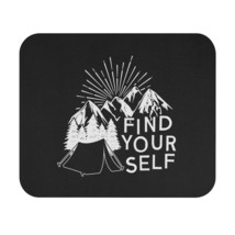 Personalized Mouse Pad - Mountain Tent - Inspirational Black and White N... - £10.72 GBP