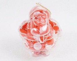 Holiday Ornament w/Pink & Red Confetti Bath Soap, Santa Shaped, Floral Scented - $4.85