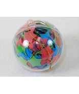 Holiday Ornament w/Multi-Colored Confetti Bath Soap, Ball Shaped, Floral... - $6.58 CAD