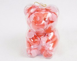 Holiday Ornament w/Pink &amp; Red Confetti Bath Soap, Bear Shaped, Floral Scented - £3.88 GBP