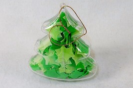 Holiday Ornament w/Green Confetti Bath Soap, Christmas Tree Shaped, Flor... - £3.87 GBP