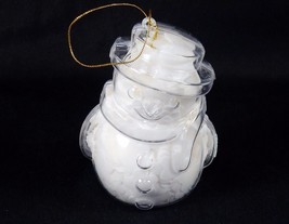 Holiday Ornament w/White Confetti Bath Soap, Snowman Shaped ~ Floral Scented - £3.90 GBP