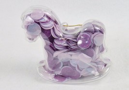 Holiday Ornament w/Purple Confetti Bath Soap, Hobby Horse Shaped, Floral Scented - $4.85
