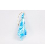 Holiday Ornament w/Blue Confetti Bath Soap, Ice Crystal Shaped, Floral S... - £3.78 GBP