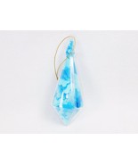 Holiday Ornament w/Blue Confetti Bath Soap, Ice Crystal Shaped, Floral S... - $6.65 CAD