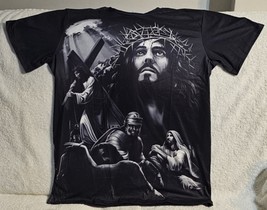 Jesus Crown Of Thorns Cross Pray Soldier Crucification Religious T-SHIRT - £11.50 GBP+
