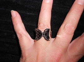 Paparazzi Stretch Band Ring (New) Being Koi Black - £6.50 GBP