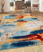 5&#39; X 7&#39; Multicolor Rugshop Sky Collection Novel Abstract Area Rug. - £67.06 GBP