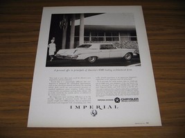 1963 Print Ad Chrysler Imperial LeBaron 4-Door Happy Couple - $12.69