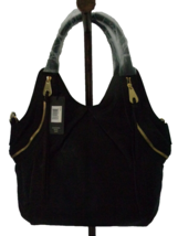  Joelle Hawkens By Treesji Leather Fling Handbag  Black  Msrp. 368.00 - £55.15 GBP