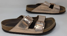 Birkenstock Arizona Sandal Womens 39 Slide Metallic Copper Slip On - $24.25