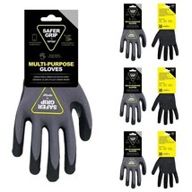 Nitrile Coated Work Gloves Touchscreen Reinforced Thumb Crotch SaferGrip... - £13.36 GBP