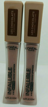 2 L'Oreal Infallible Pro Matte Les Chocolats Scent Liquid Lipstick Dose of Cocoa - $12.82