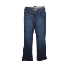 Gap Jeans 6 Long Womens Curvy Flare Dark Wash Mid Rise Flap Pocket Denim - £17.58 GBP