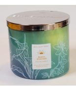 Bath &amp; Body Works Beach Weather Scented Candle Jar 3 Wick 14.5 oz Spring... - £21.26 GBP