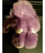 Furry Bunny Key Chain Rabbit Car Key Chain Handbag Backpack~Purple - £3.11 GBP