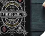 Vintage Label Playing Cards (Premier Edition Black) by Craig Maidment - $16.82