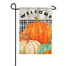 Fresh Pumpkins Garden Suede Flag- 2 Sided Message, 12.5&quot; x 18&quot; - £15.98 GBP