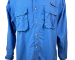 MENS REEL LEGENDS XXL Bright Blue Fishing Shirt Long Sleeve Ultimate Mar... - $23.51