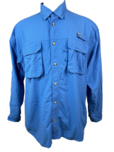 Mens Reel Legends Xxl Bright Blue Fishing Shirt Long Sleeve Ultimate Mariner - £18.79 GBP