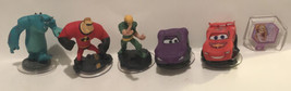 Disney Infinity Lot of 6 Incredibles Monsters Inc Cars Toy T6 - $14.84