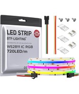 Btf-Lighting Fcob Ws2811 Ic Rgb Cob Led Strip Dc12V, No Adapter Or Contr... - $45.00 CAD