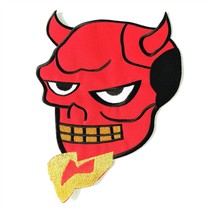 Big Back Patch Red Devil Mask Sew Iron On Large Embroidered Patches 7&quot; x 10&quot; ... - £19.71 GBP