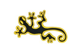 Back Patch Golden Gecko Embroidered Iron On Large Salamander Reptile Animals ... - £18.97 GBP
