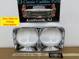 OEM 73 Cadillac Eldorado HEADLIGHT BEZEL CHROME COVER TRIM #1494987 - $98.99