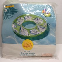 Sun Squad 33&quot; Inflatable Swim Tube Handles Green Pool Beach Sea Fun Summer - £11.79 GBP