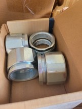 Box of  4 amfico ER150, 1-1/2&quot;, Screw Machined Steel, 3-Piece coupling - $24.75