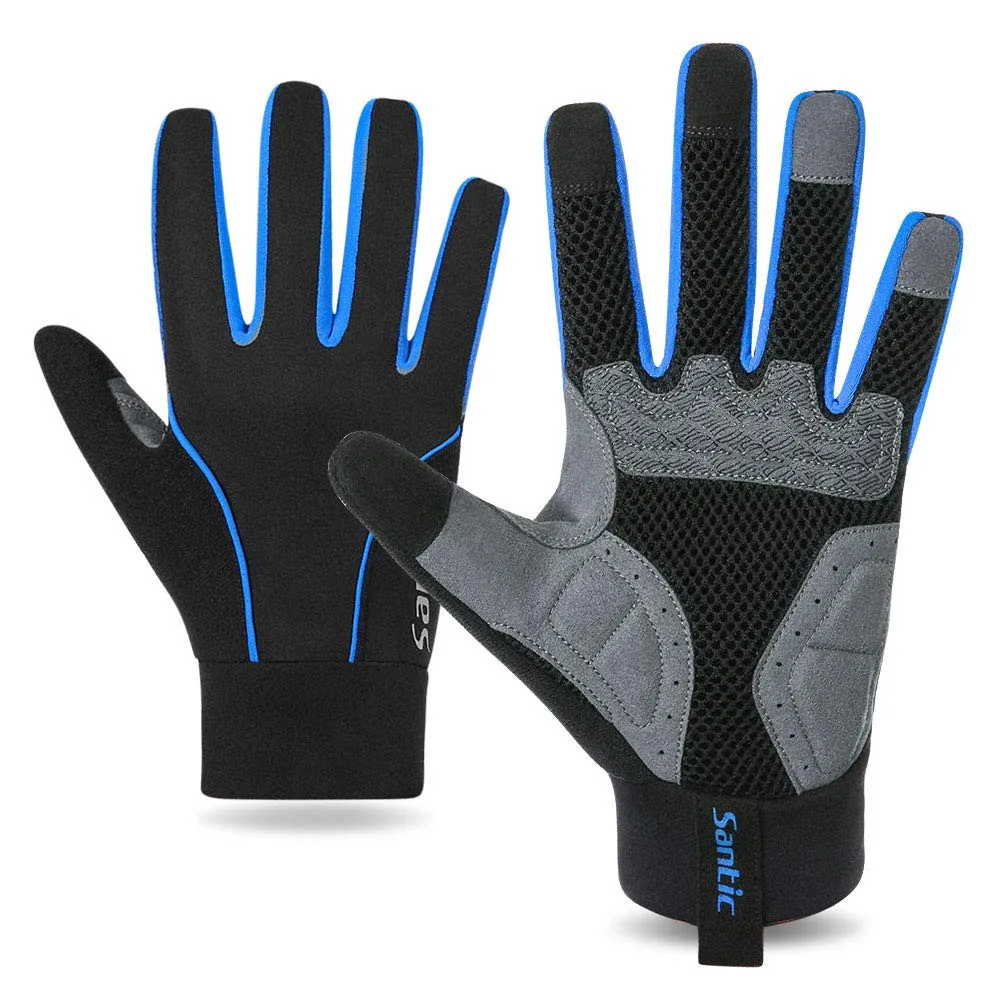 Santic Cycling Gloves Windproof Touchscreen Bike Bicycle Motorcycle Gloves Gel P - £103.45 GBP