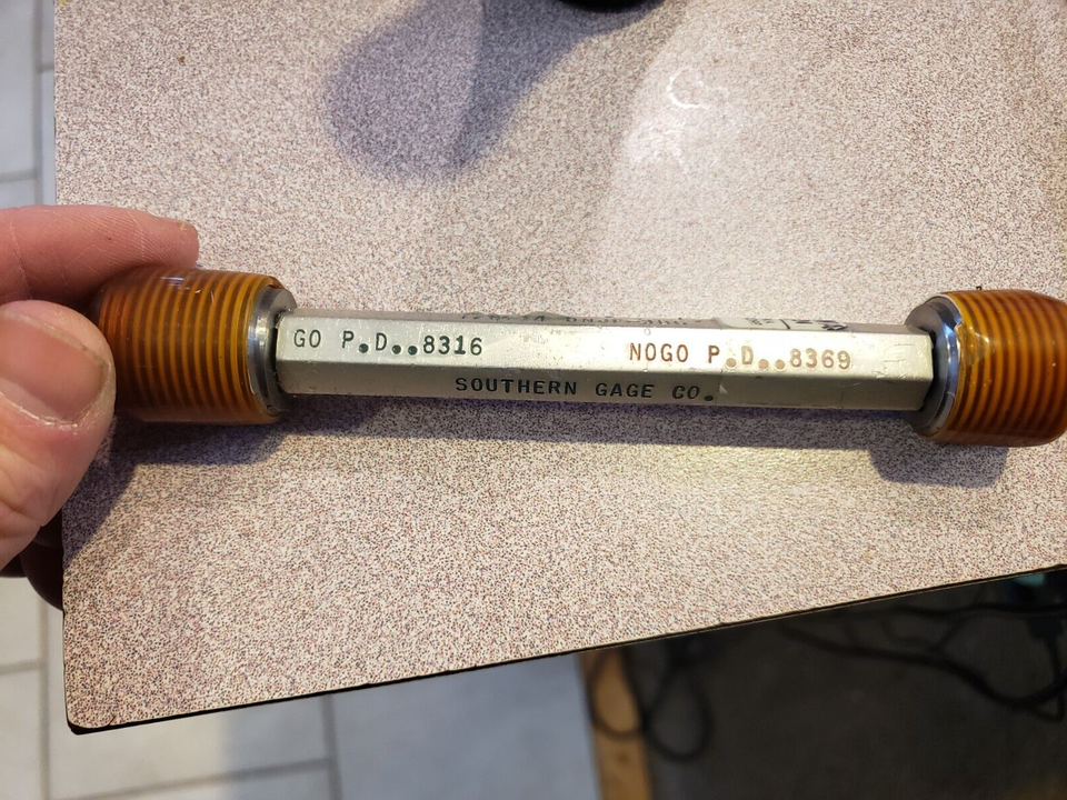 NICE Southern Threaded Plug Gage  / Go .8316 / No-go .8369 # 7/8-14 UNJF... - $67.63
