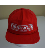 Vintage Grainger Red Mesh Trucker Snapback Hat Cap Made in USA - $20.29 CAD