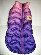 Fabdog Pet Apparel Dog Puffer Jacket Coat Purple Violet Size Large - £11.94 GBP
