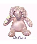 Baby Elephant Plush Purple White Gingham Stuffed Animal Eli Phant Easter... - £7.69 GBP
