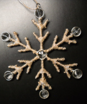 World Market Frosty Morning Christmas Ornament Snowflake Made in India - £5.49 GBP