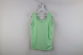 Vintage 70s Streetwear Womens Large Blank Knit Tank Top T-Shirt Light Green - $29.65